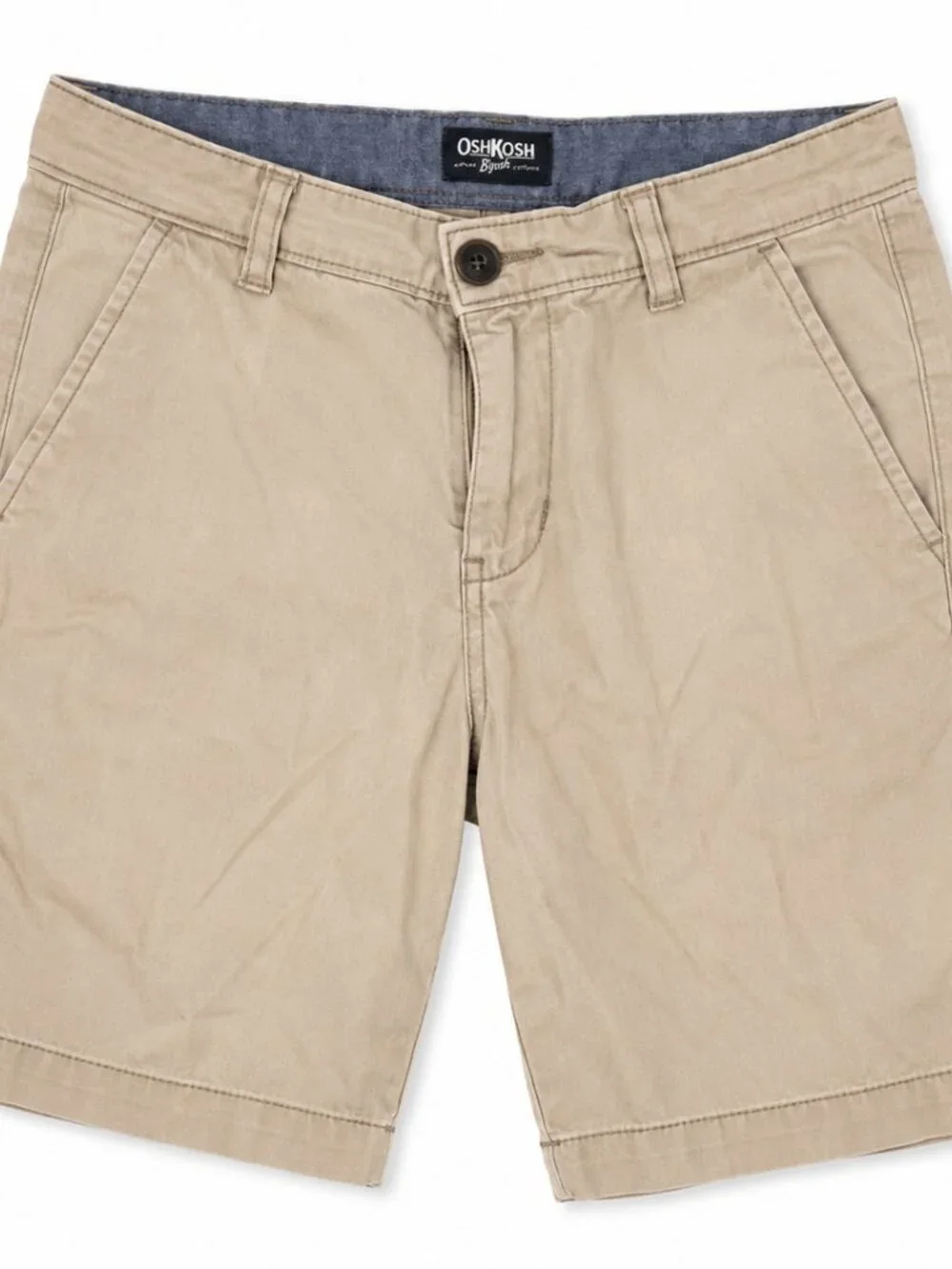 OshKosh - Boys Size 8 Khaki Shorts Adjustable Waist Casual Chino
